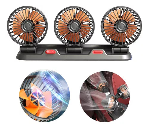 VENTILADOR DE CARRO X3 12V